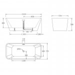 Ванна акриловая Belbagno BB60 Ванна акриловая Belbagno BB60